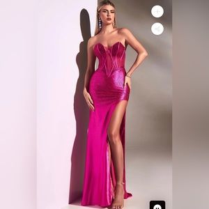 LaDivine by Cinderella Divine Magenta/Hot pink Prom/Pageant gown size 2